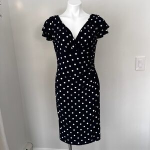 Lauren Ralph Lauren Navy Dress with White Polka Dots